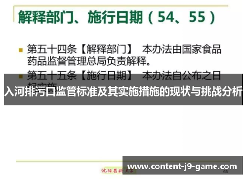 入河排污口监管标准及其实施措施的现状与挑战分析 入河排污口监管标准及其实施措施的现状与挑战分析